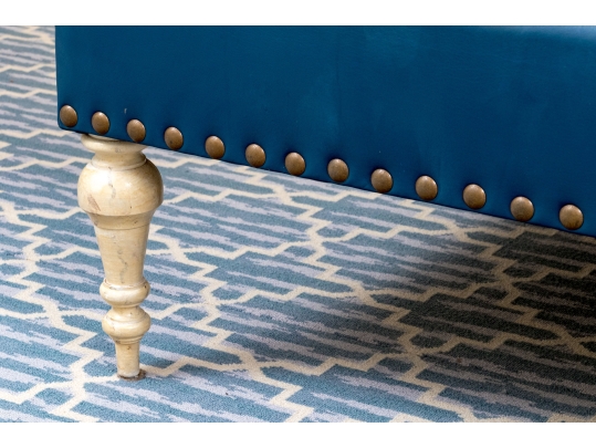 Oversized Leather Upholstered Ottoman