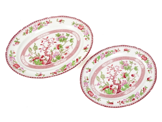 Set Of 2 Vintage English, Staffordshire Serving Platters