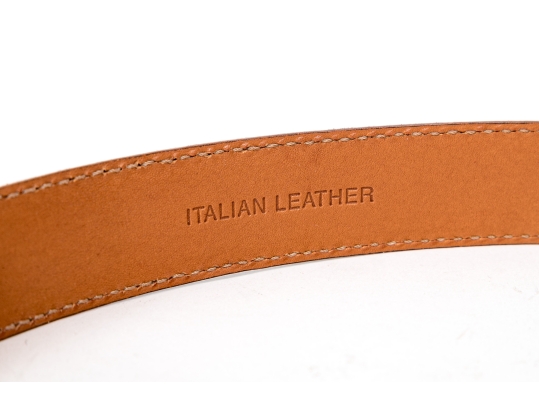 Polo Ralph Lauren Lot Of Two Brown Leather Belts, Size 40/100