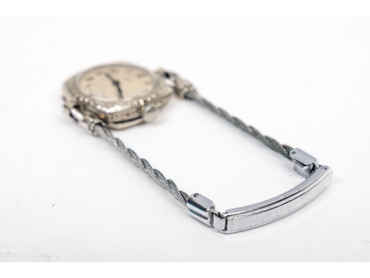 Vintage 14K White Gold Elgin Wristwatch