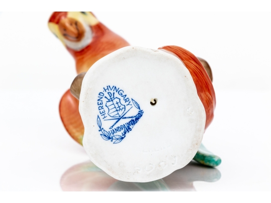 Herend Hungary Hand-Painted Porcelain Cockatoo Figure, 5009