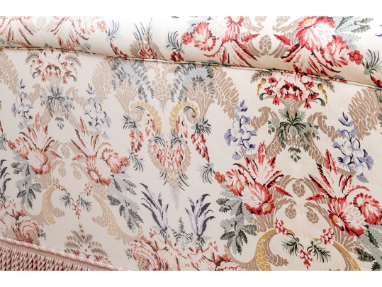 Custom Upholstered Sofa With Bullion Fringe