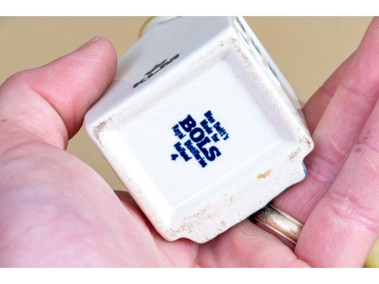 Decorative Set Of Ten Dutch KLM Bols Ceramic House Bottles