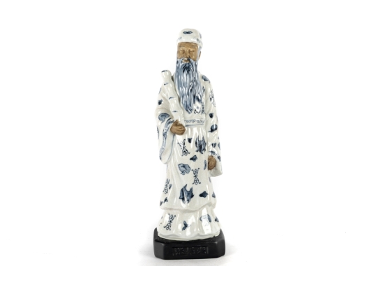 Chinese Blue And White Porcelain Elder Figurine