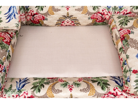 Custom Upholstered Sofa With Bullion Fringe