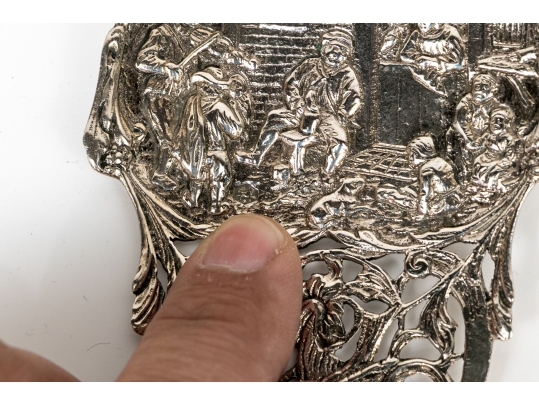 Assembled Collection Of 800 And Silver Plated Serving Pieces, 4.43 Ozt.