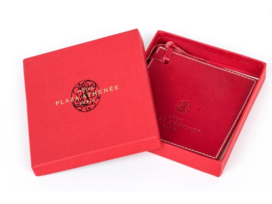 Vintage Hotel Plaza Athenee Paris Leather Covered Notebook, Boxed, New