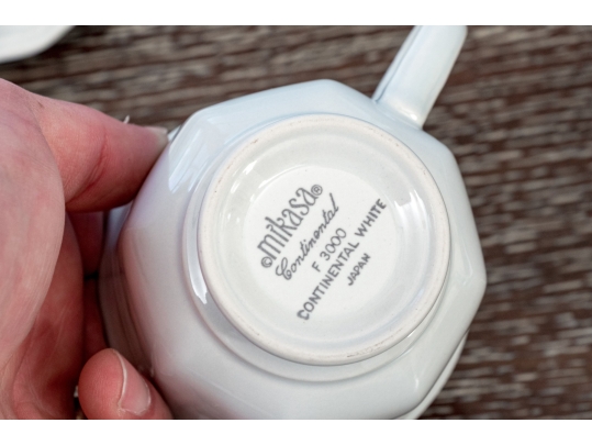 Mikasa “Continental White” Ceramic Dinner Wares