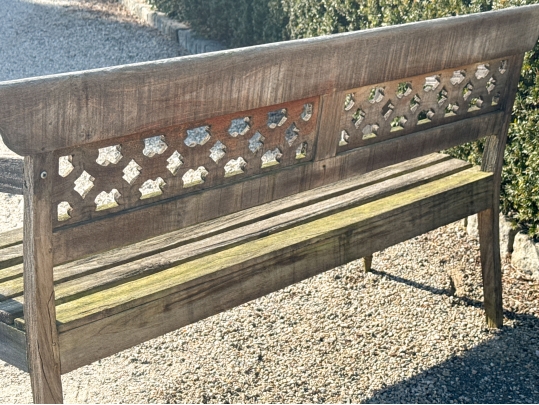 Elegant Teak Bench (1 Of 2)