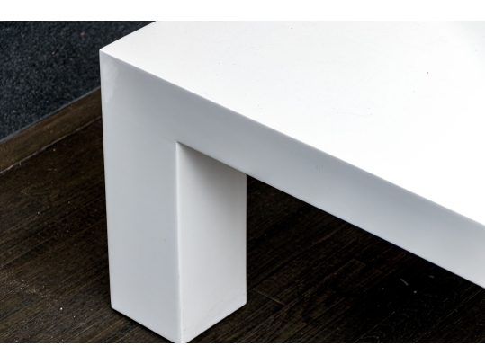 Jonathan Adler White Laquered Cocktail Table