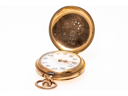 14K Small Vintage Floral Pocketwatch