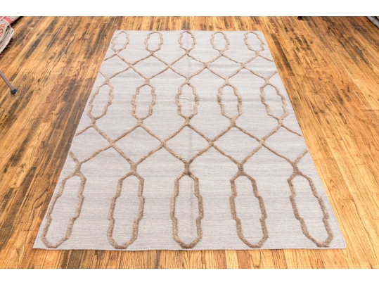 Hand Woven Wool 'Adler' Carpet, 7'-8 1/2