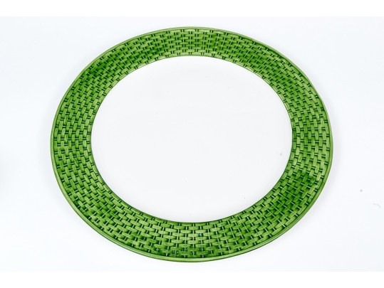Tiffany & Co. Basket Weave Motif Ceramic Serving Plate