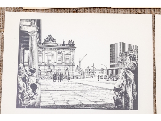 Vintage 1973-74 DDR Portfolio Of Prints Along With A Collection Of Other Prints