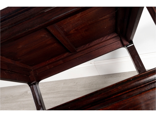 Mid-20th Century Chinese Hardwood Side Table With Shelf