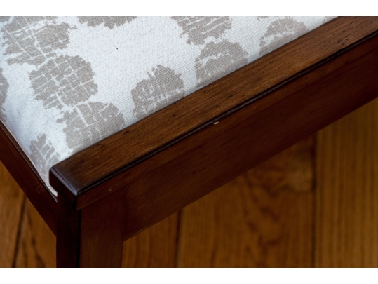 Set Of Six Custom Upholstered Regency Style Klismos Side Chairs