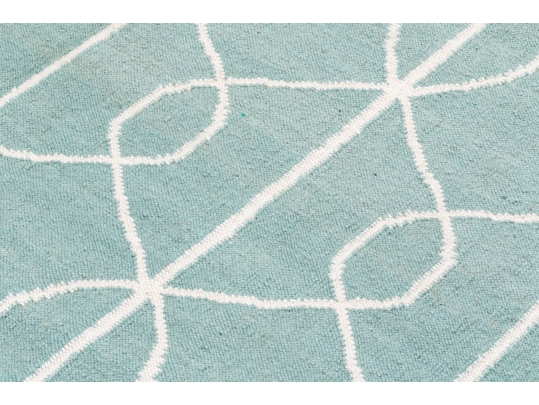 Hand Woven Wool Abstract Carpet, 8' X 5'-1