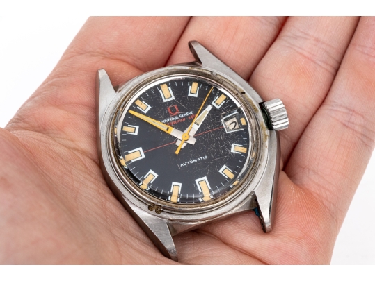 Universal Geneve Polerouter Sub Stainless Steel Watch Head, Circa 1968, As-is