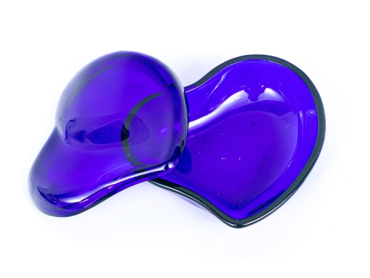 Elsa Perretti For Tiffany & Co. Cobalt Blue Art Glass Trinket Box