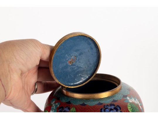 Chinese Cloisonné Enamel Goblet-Form Lidded Vessel