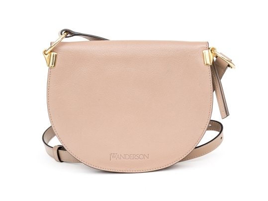 J.W.Anderson Tan Leather Flap Front Shoulder Bag