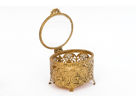 Collection Of Fashion And Limoge Brooches, Necklace And Two Jewelry Boxes