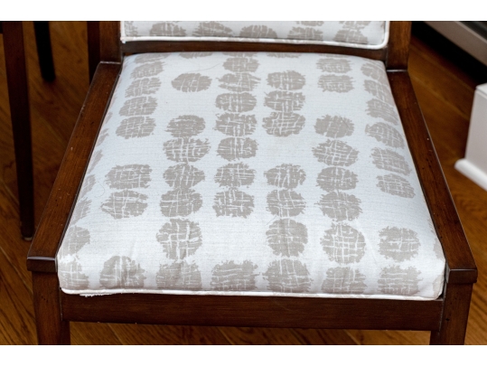 Set Of Six Custom Upholstered Regency Style Klismos Side Chairs