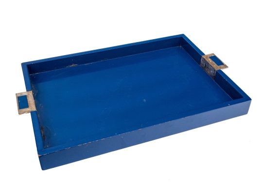 Vintage Blue Lacquered Tray