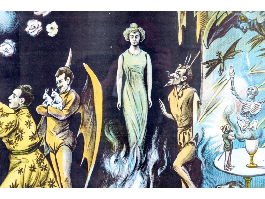 Art Deco Magician Show Advertising Poster, 