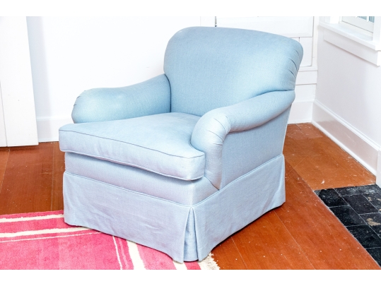 Upholstered Club Chair With Apron