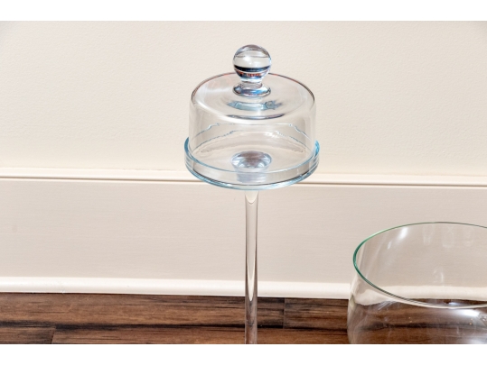 Collection Of Assorted Glassware Including Shrimp Cocktail Bowls And Cake Stand