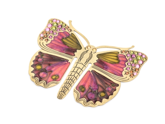 Jay Strongwater Butterfly Motif Key Chain And Bookmark