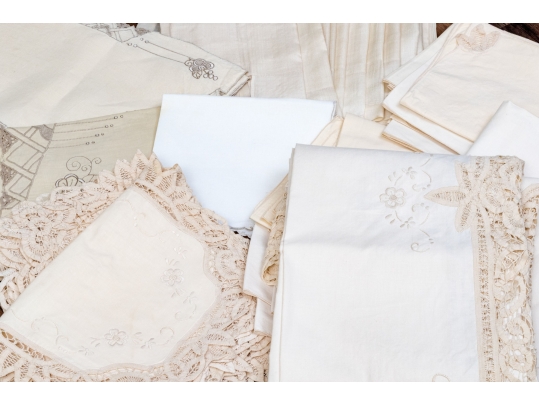 Quality Collection Of Linen Table Settings And A Tablecloth