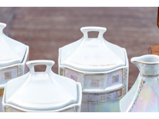 Collection Of German Lustreware Kitchen Ceramic Vessels