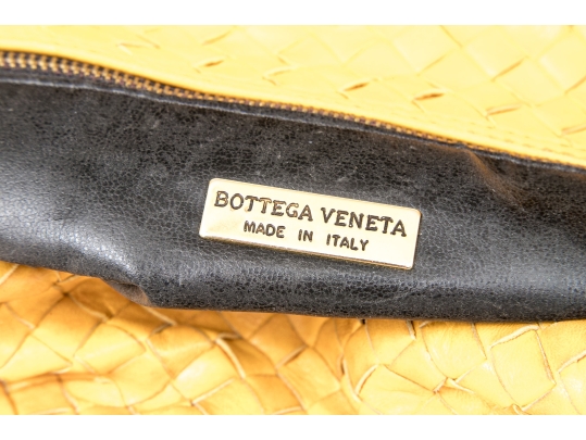 Bottega Veneta Colorful Yellow Woven Leather Hobo Handle Bag