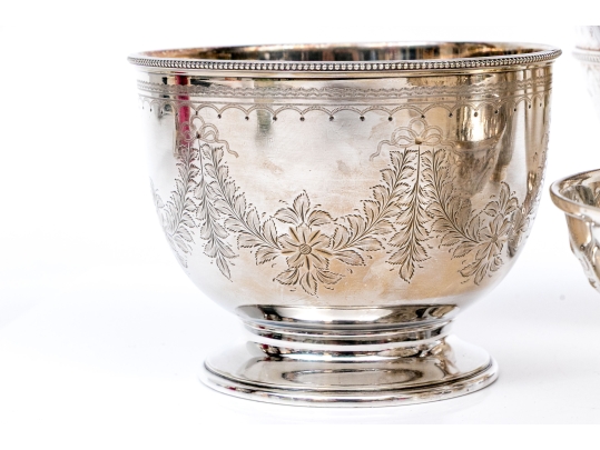 Collection Of Four Silver Plated Footed Bowls