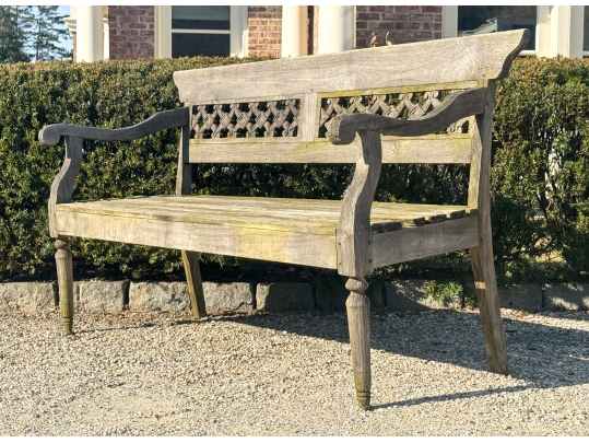 Elegant Teak Bench (1 Of 2)