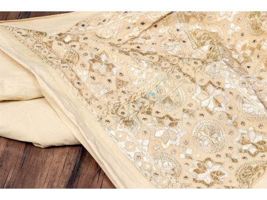 Single Fabulous Embroidered And Embellished Table Cloth