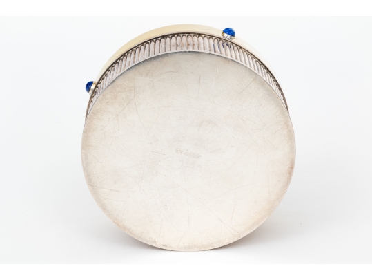 Vintage Cartier Silverplate And Gold Plated Round Box