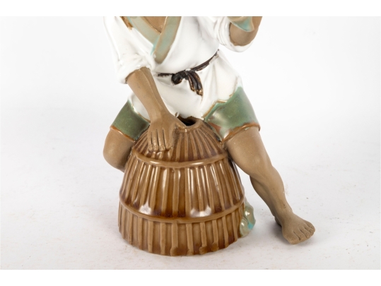 Chinese Dehua Style Porcelain Fisherman Figurine