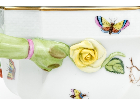 Exceptional Large Herend Hand-Painted 12 1/2