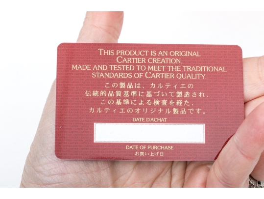 Cartier Burgundy Leather Notepad Holder, Must De Cartier, With Box