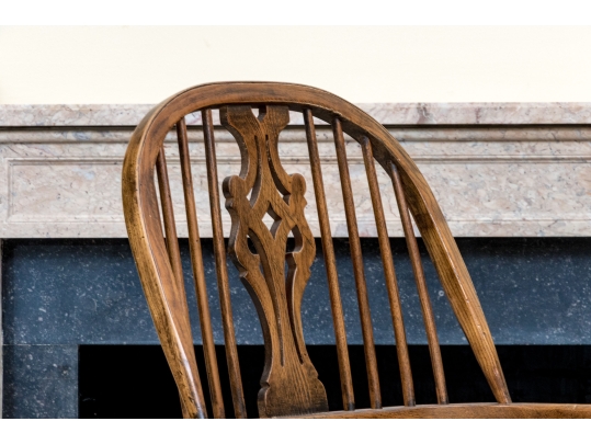 Nicely Carved Oak Windsor Armchair