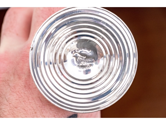 Pair Of Duchin Creation Weighted Sterling Silver And Glass Bud Vases