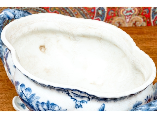Decorative Twin Handled And Footed Vegetable Tureen With Lid