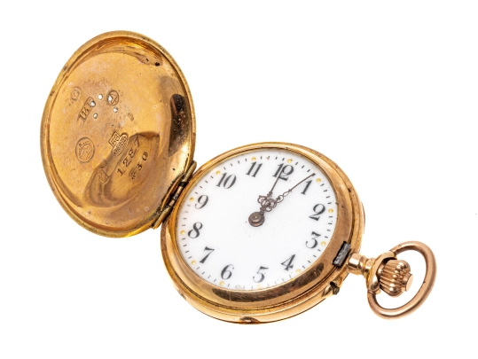 14K Small Vintage Floral Pocketwatch