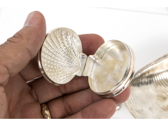 Collection Of Five Silver Sea Creature Motif Small Decorations 