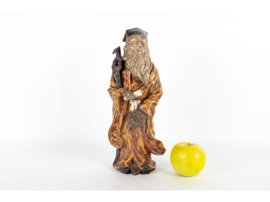 Chinese Sancai-Glazed Ceramic Scholar Figure