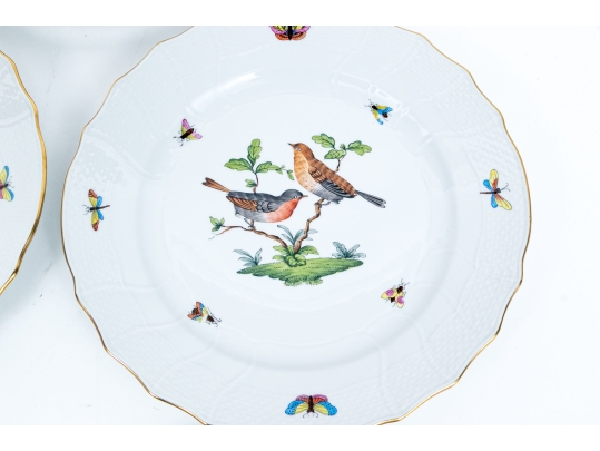 Set Of Ten Herend Hungary Hand-Painted Porcelain 10 1/4