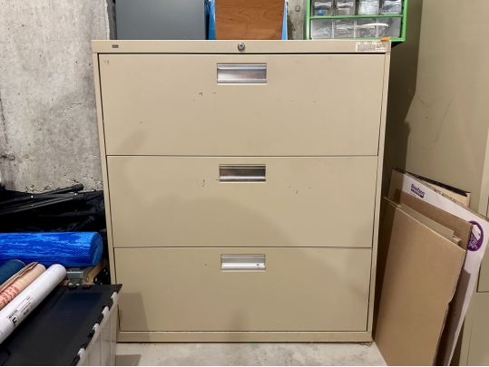 HON Three Drawer Filing Cabinet